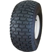 Sutong Tire Resources Hi-Run Lawn/Garden Tire Assembly 15X6.00-6 2 SU12, Grey White Solid Wheel Zerk Metal Bushings 3/4"ID ASB1088